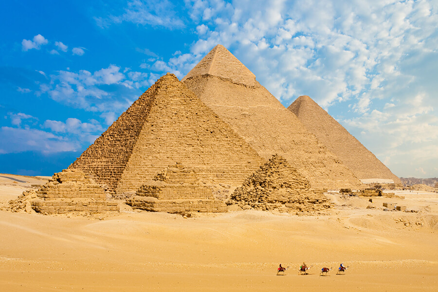 Can you see yourself in Egypt on camel back, riding past the pyramids at Giza, Cairo? We can.